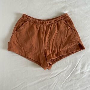 Women's Burnt Orange Casual Lounge Shorts